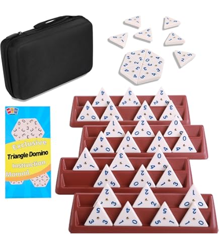 Amazon.com: Doreimi Melamine Premium Travel Triangle Domino Game